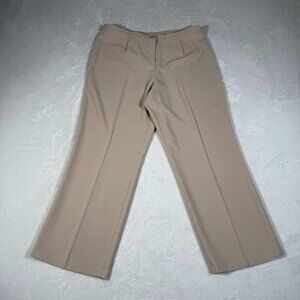 Pendleton Dress Pants Women Size 12 Petite Beige Straight Legs Lightweight EUC